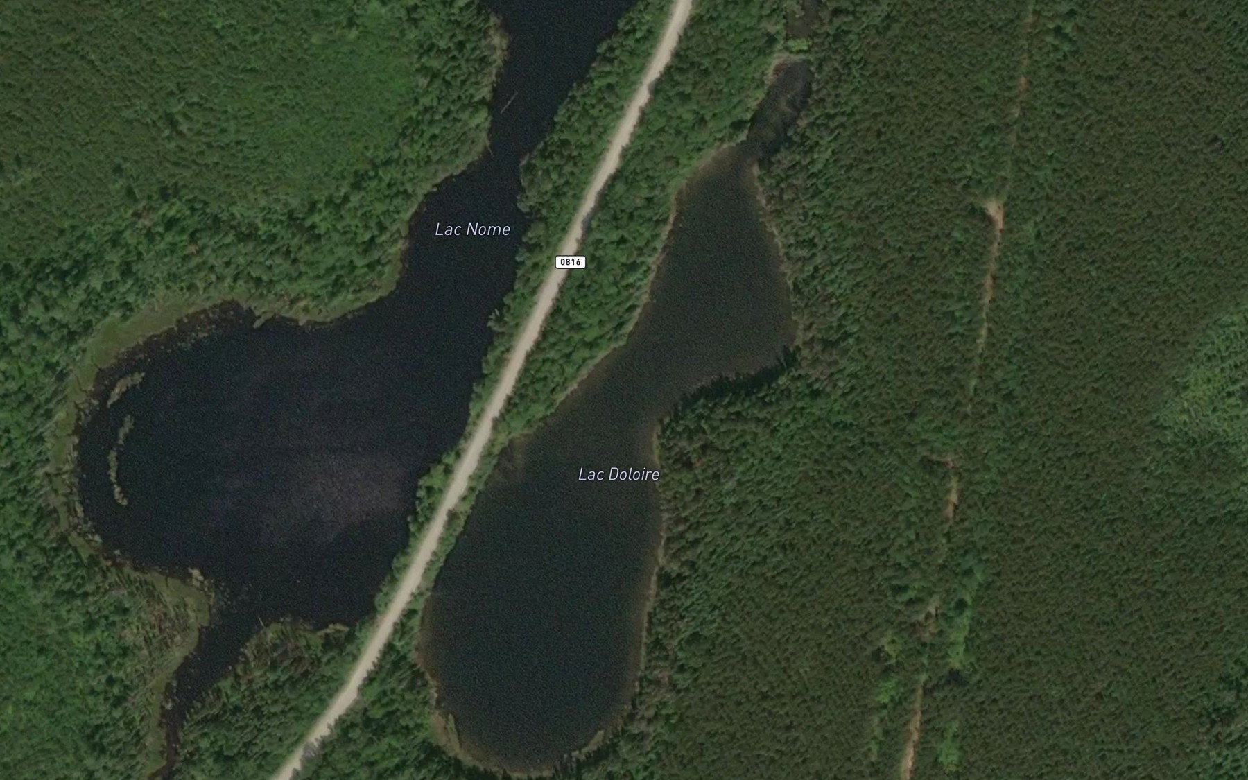 Satellite map of the Lac Doloire