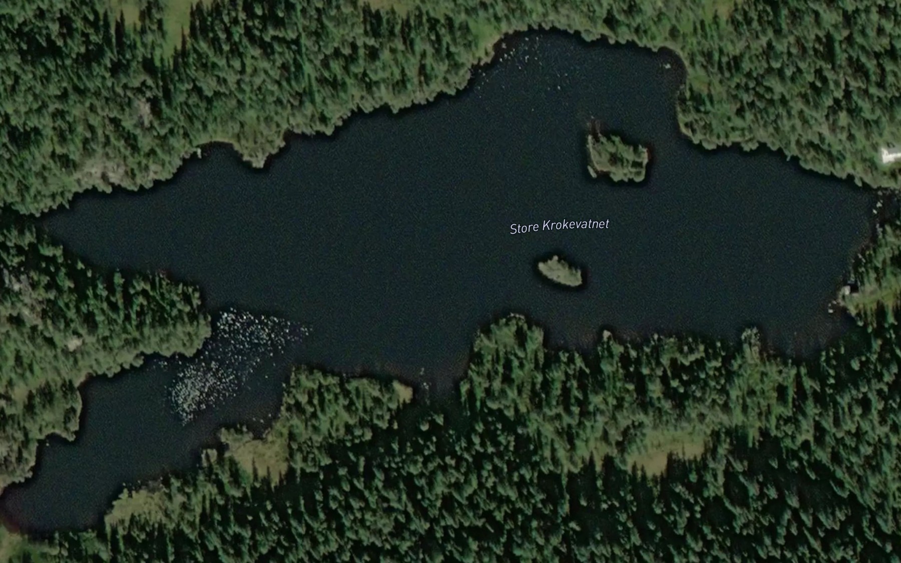 Satellite map of the Store Krokevatnet