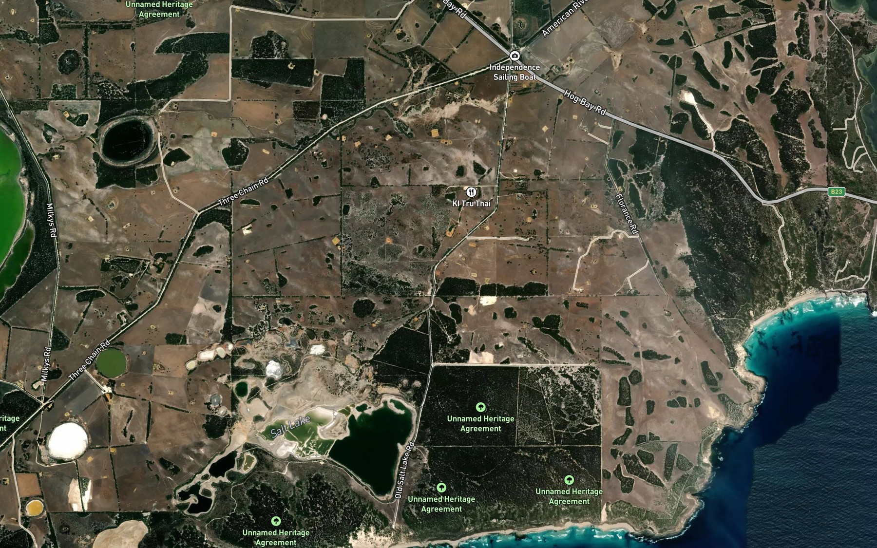 Satellite map of the Tree Hole Lagoon