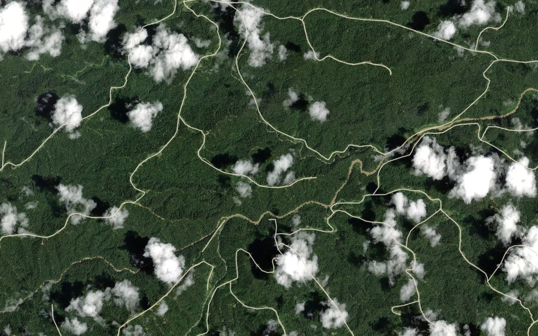 Satellite map of the Sungai Sebatu