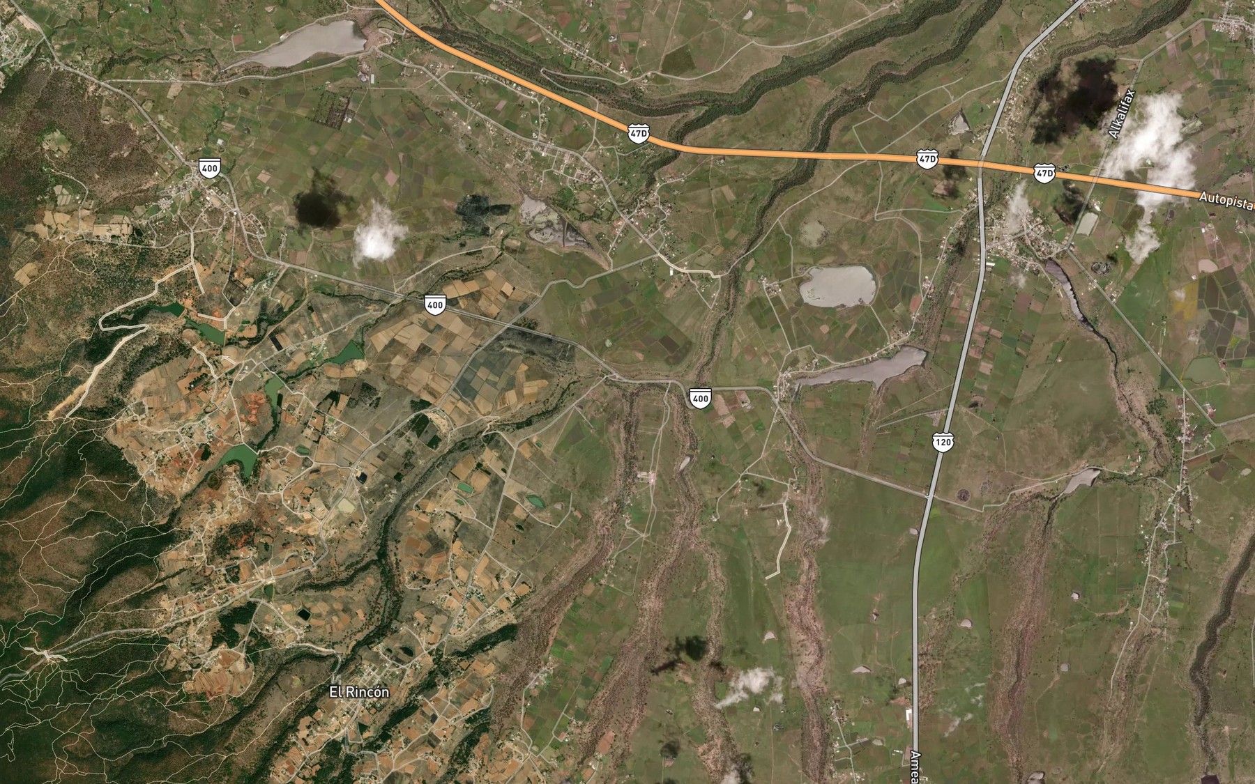Satellite map of the Arroyo el Aguacate