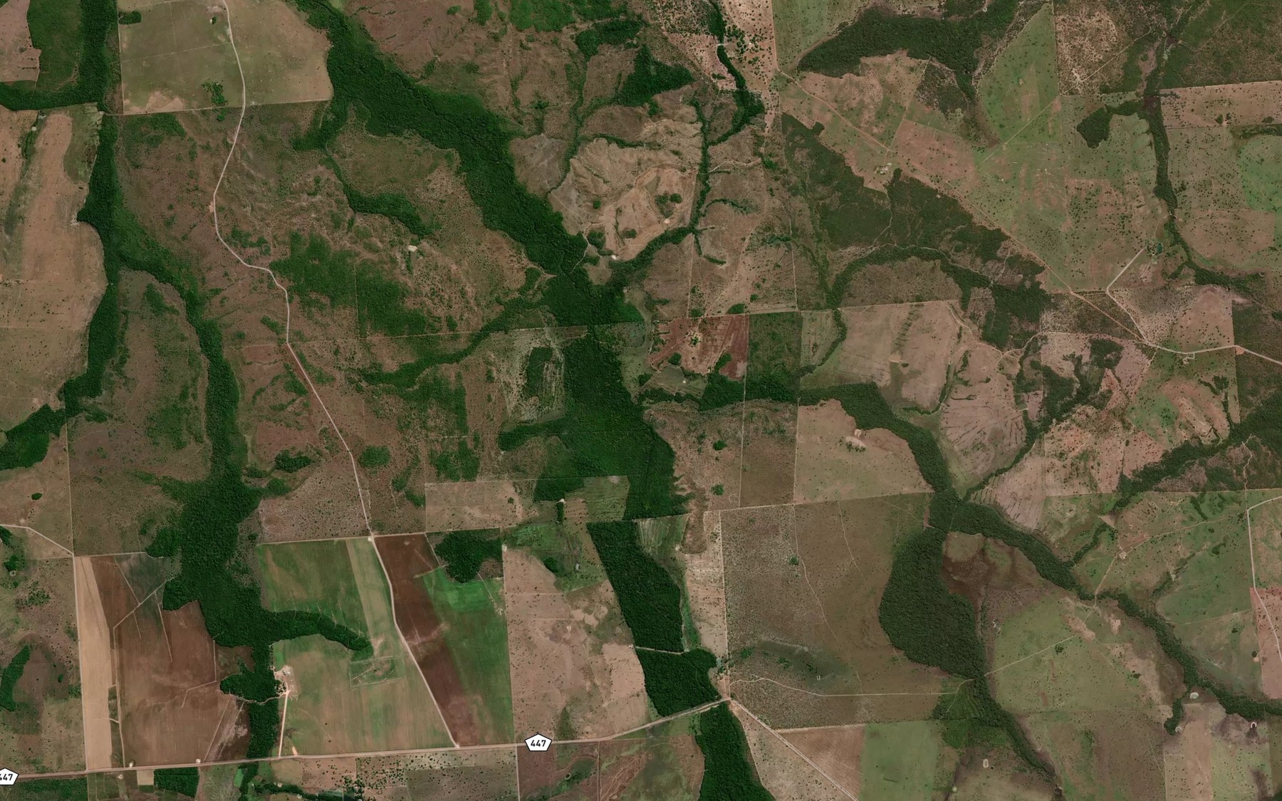 Satellite map of the Corrego Raso