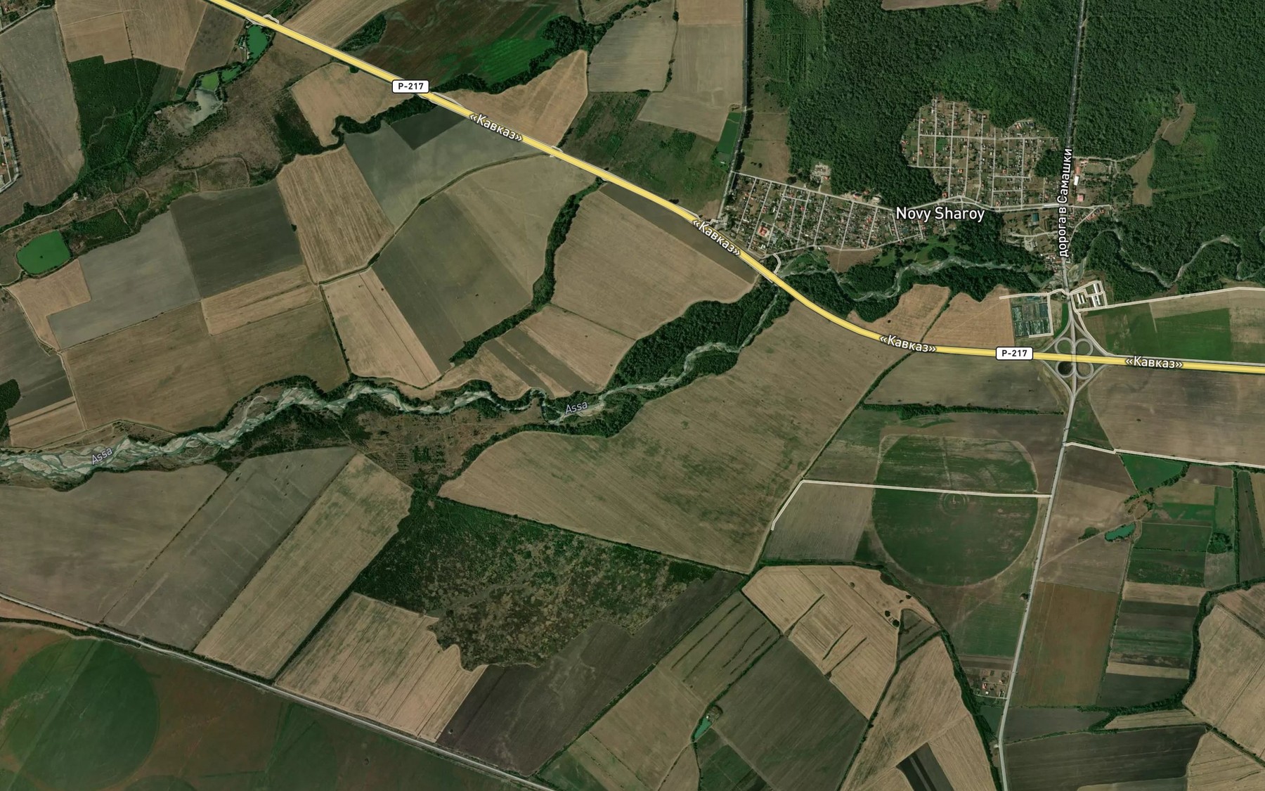 Satellite map of the Chemul'ga