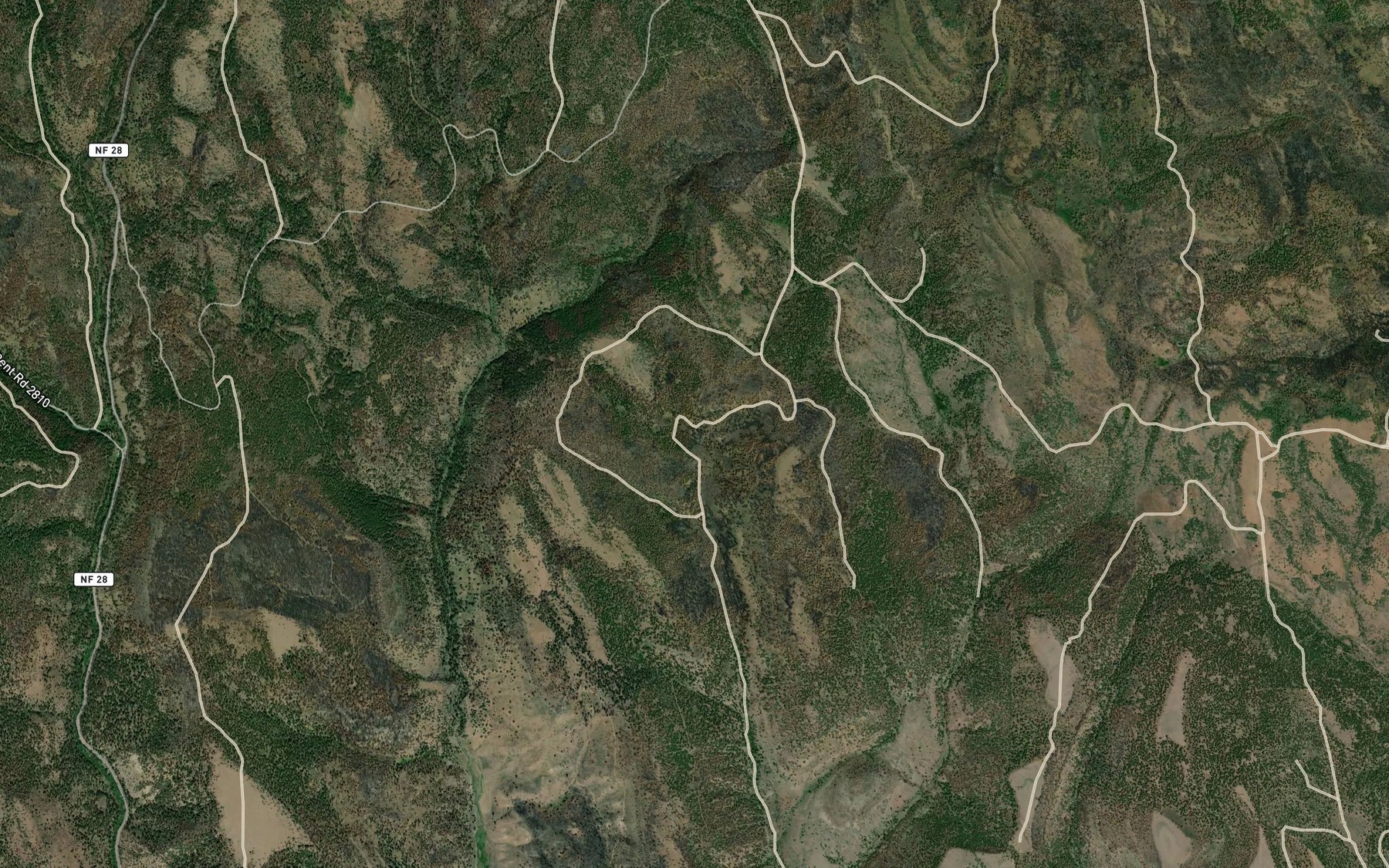 Satellite map of the Shellrock Spring