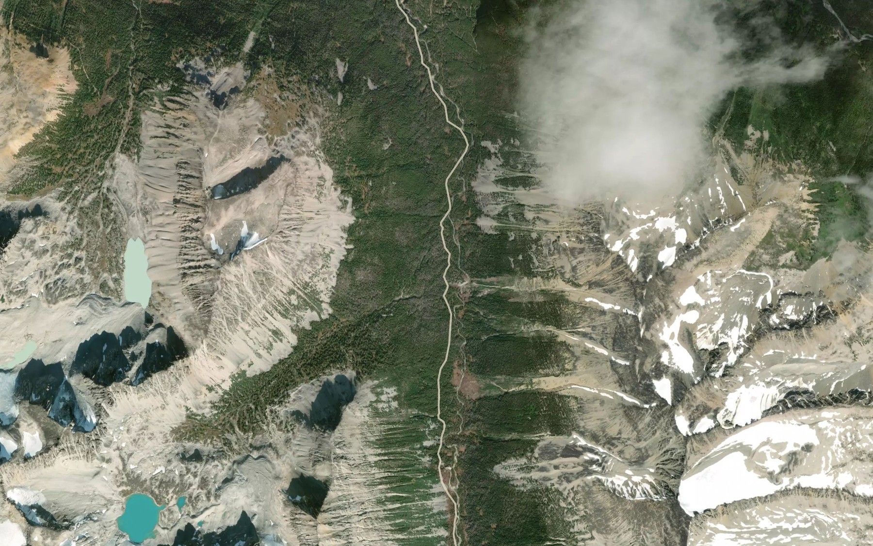 Satellite map of the Rowbottom Creek