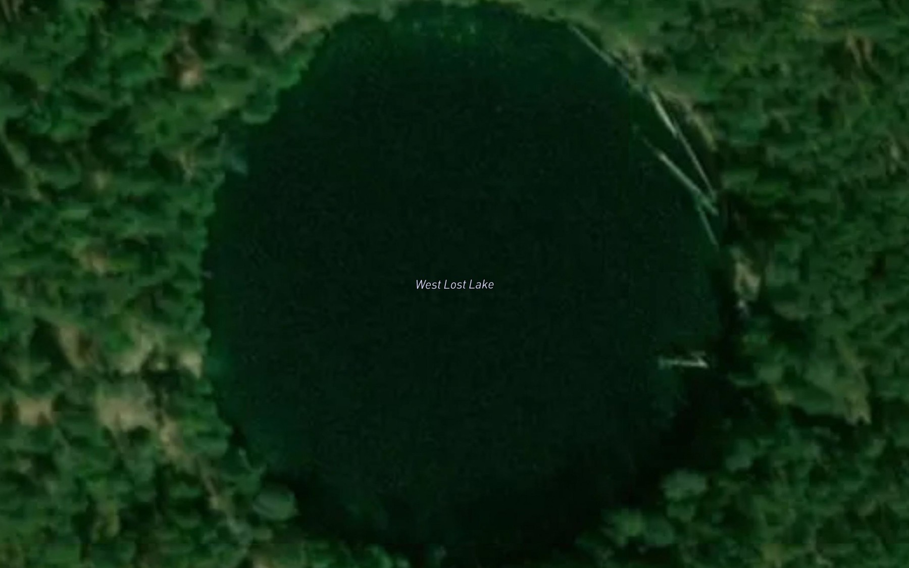 Satellite map of the West Lost Lake