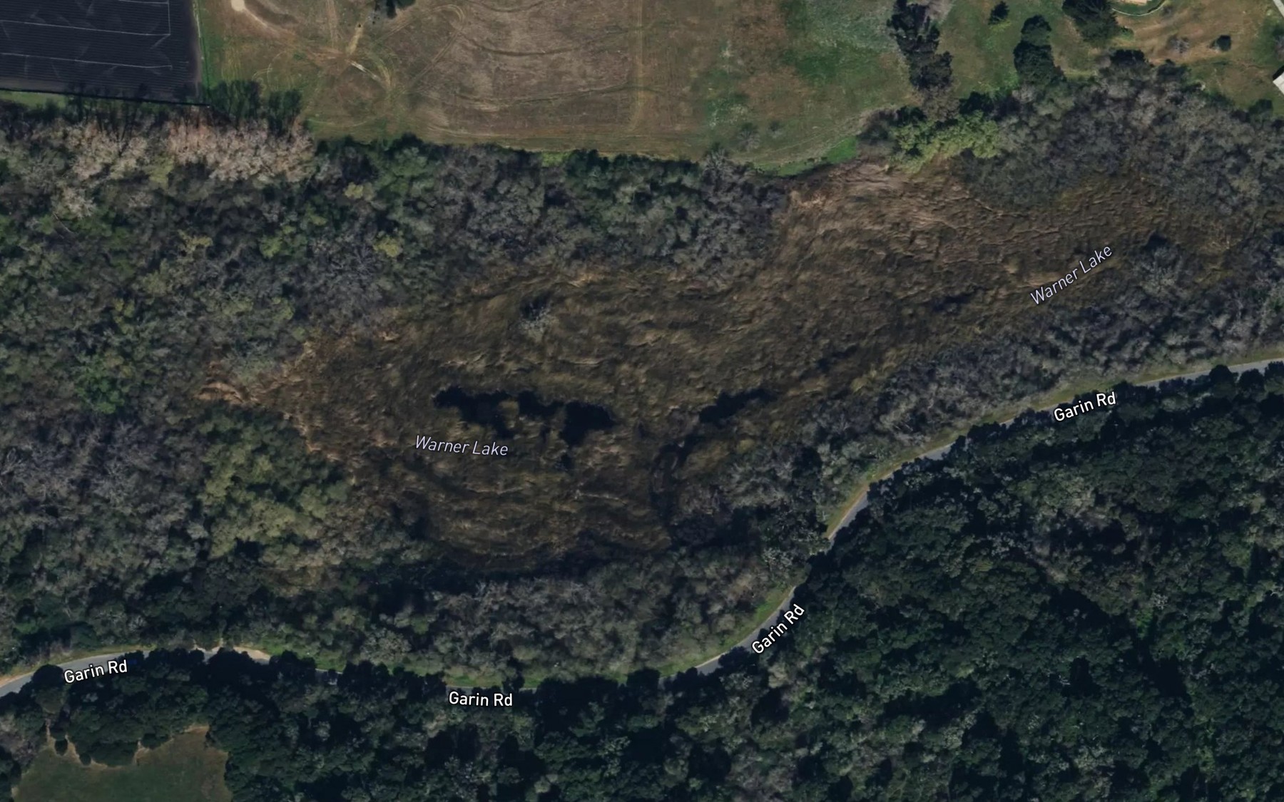 Satellite map of the Warner Lake
