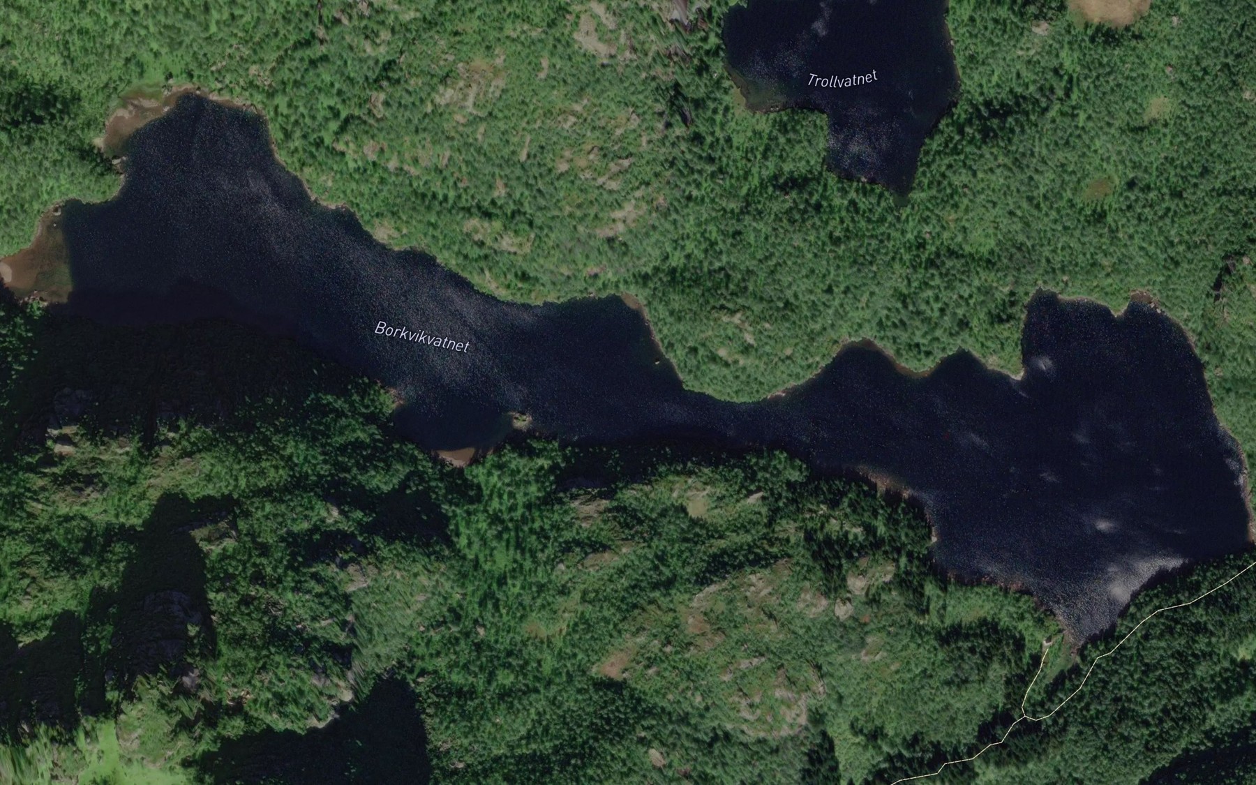 Satellite map of the Borkvikvatnet