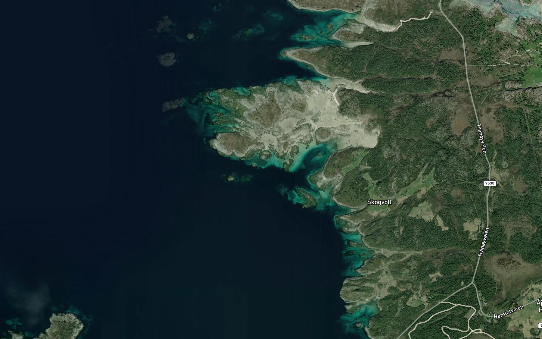 Satellite map of the Fartoyosen
