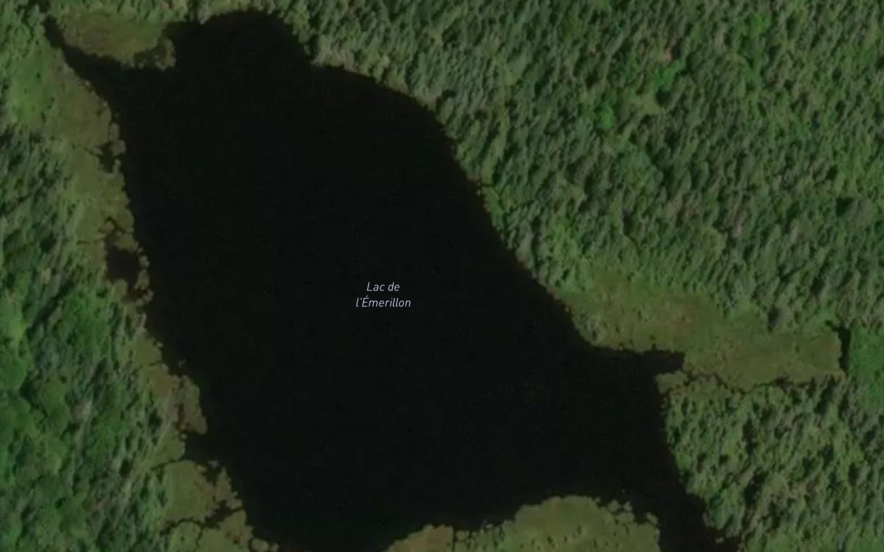 Satellite map of the Lac de l'Emerillon