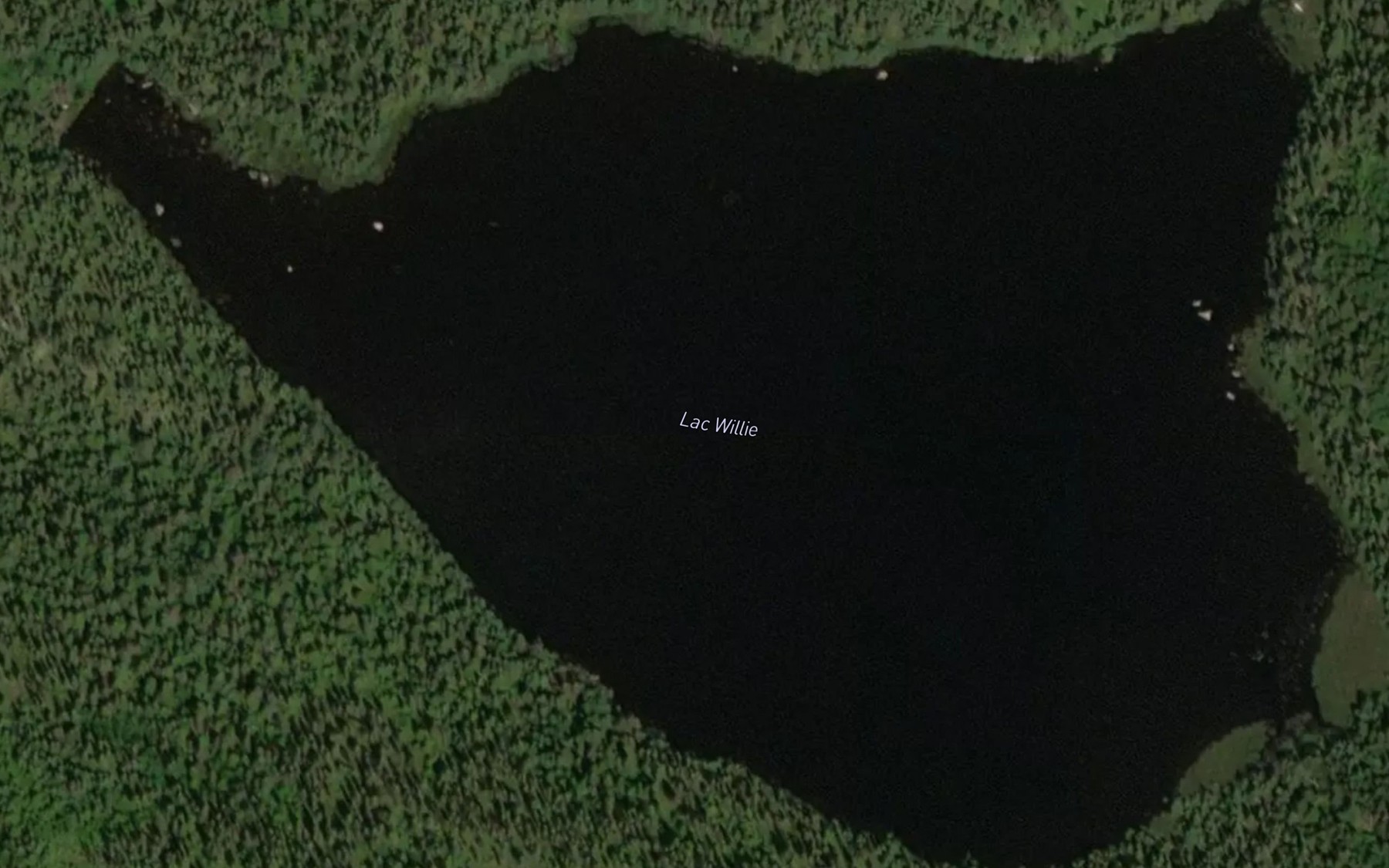 Satellite map of the Lac Willie