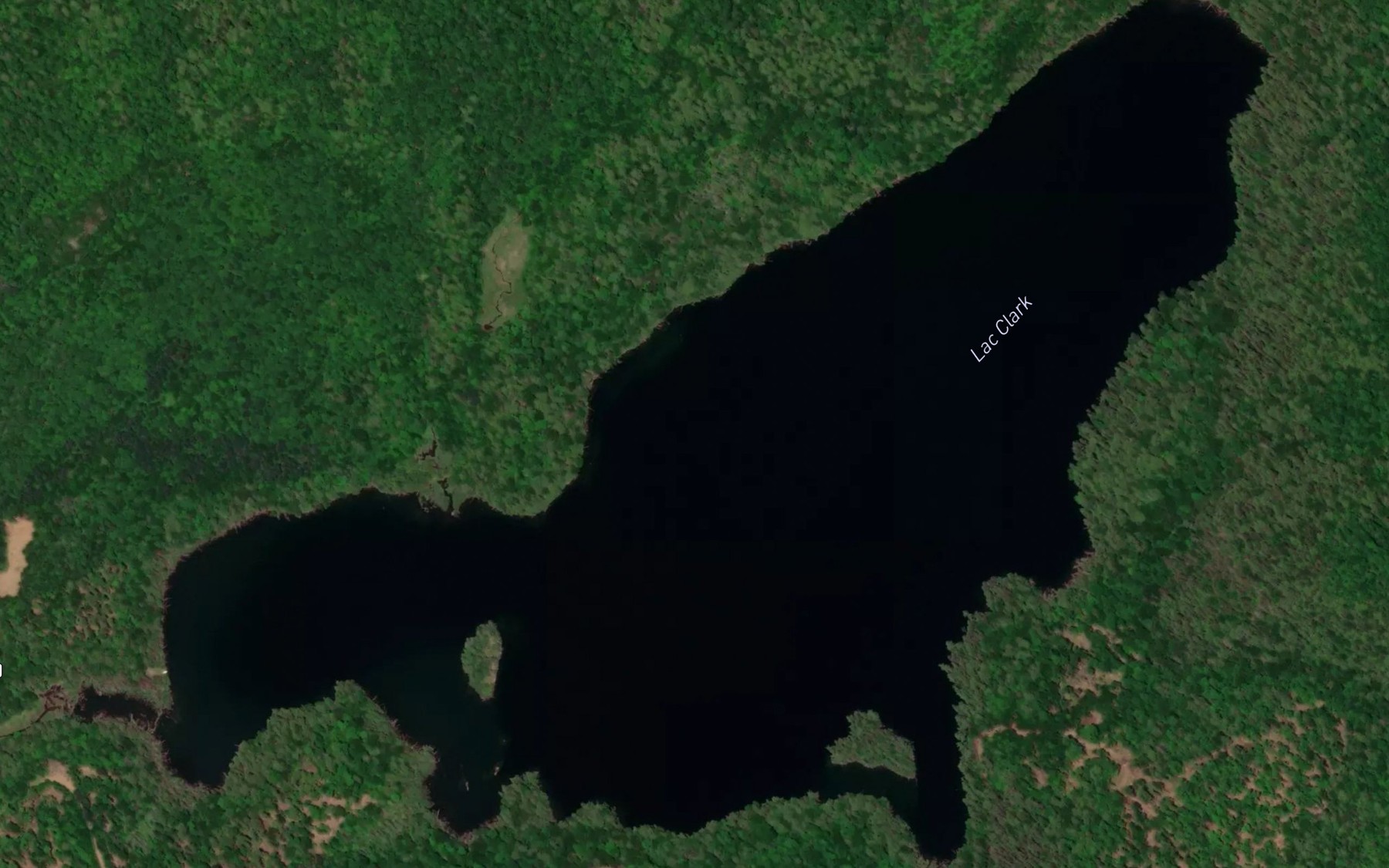 Satellite map of the Lac Clark