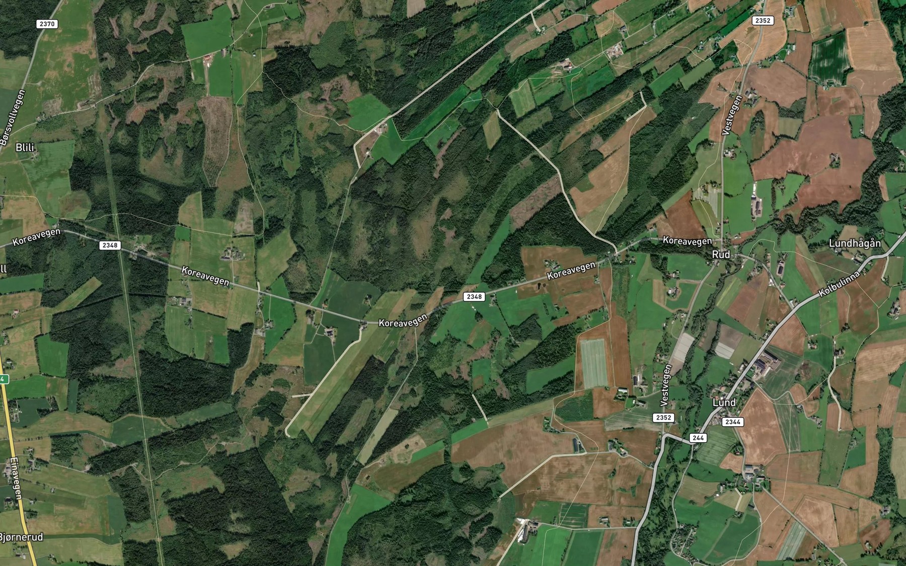 Satellite map of the Ulsrudbekken
