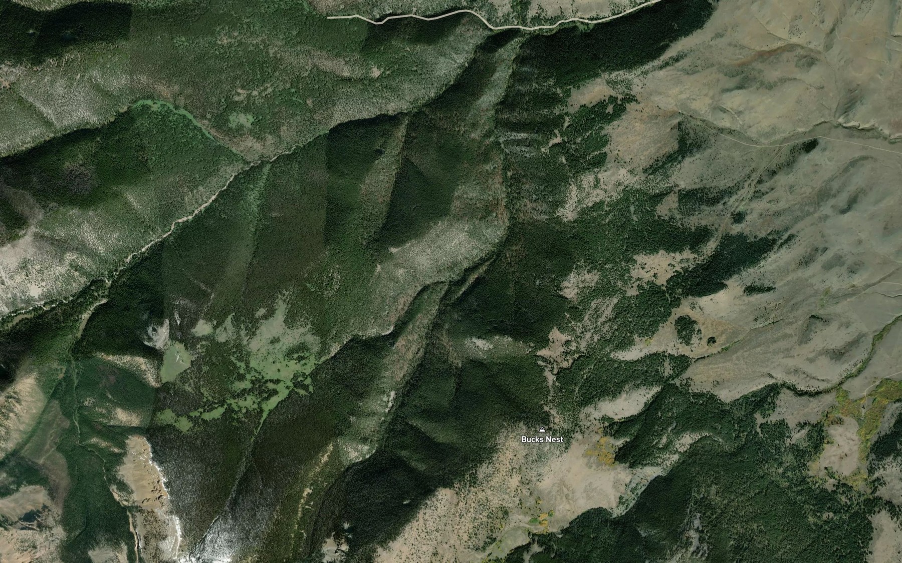 Satellite map of the Sunk Creek
