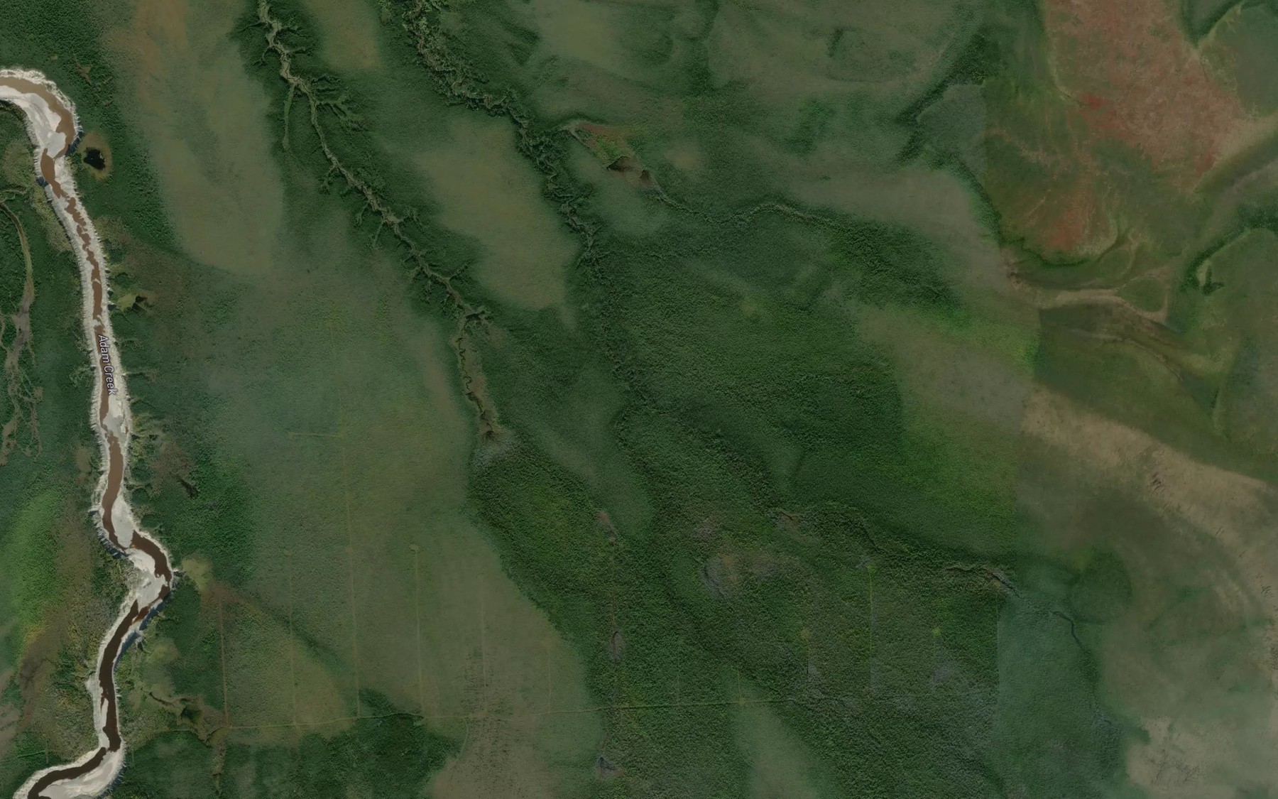 Satellite map of the Cockshutt Creek