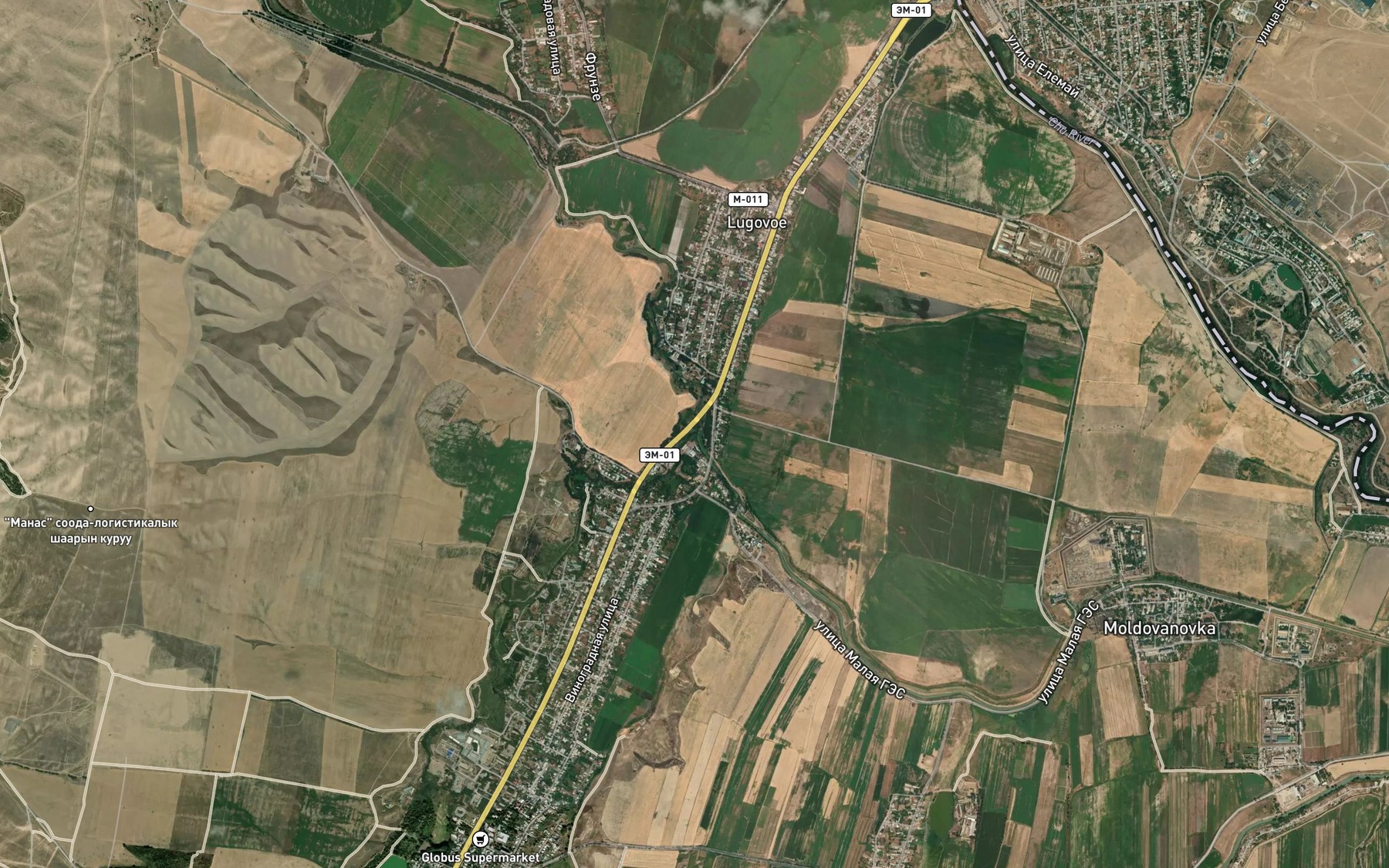 Satellite map of the Alamedin