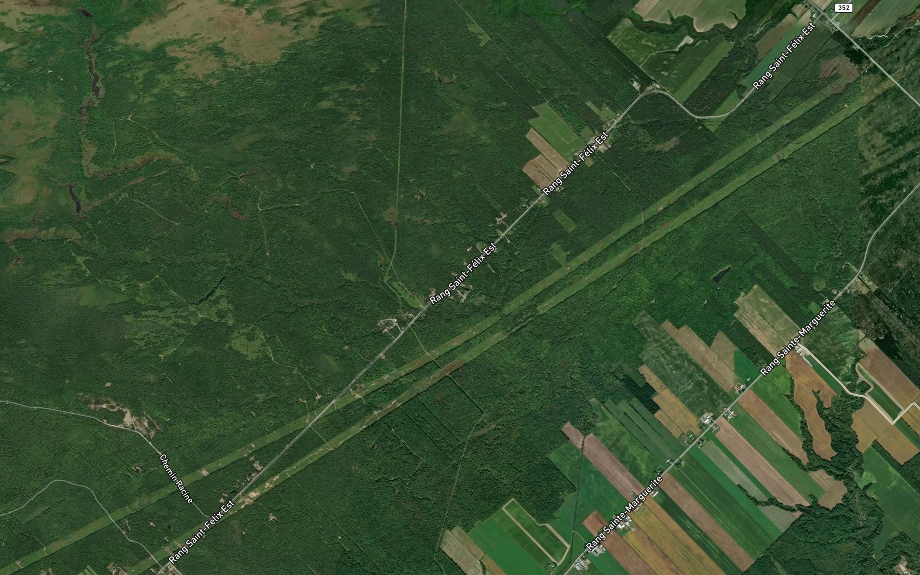 Satellite map of the Lac Desilets