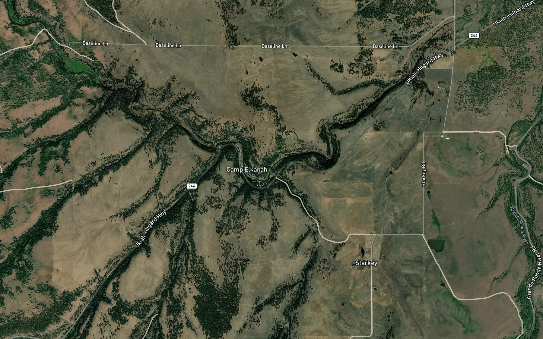 Satellite map of the Marley Creek