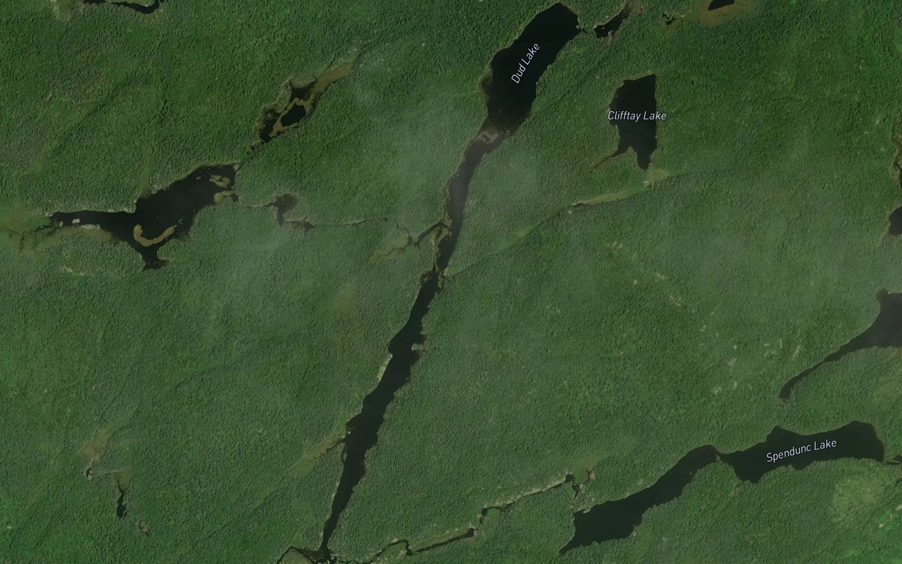 Satellite map of the Dud Lake