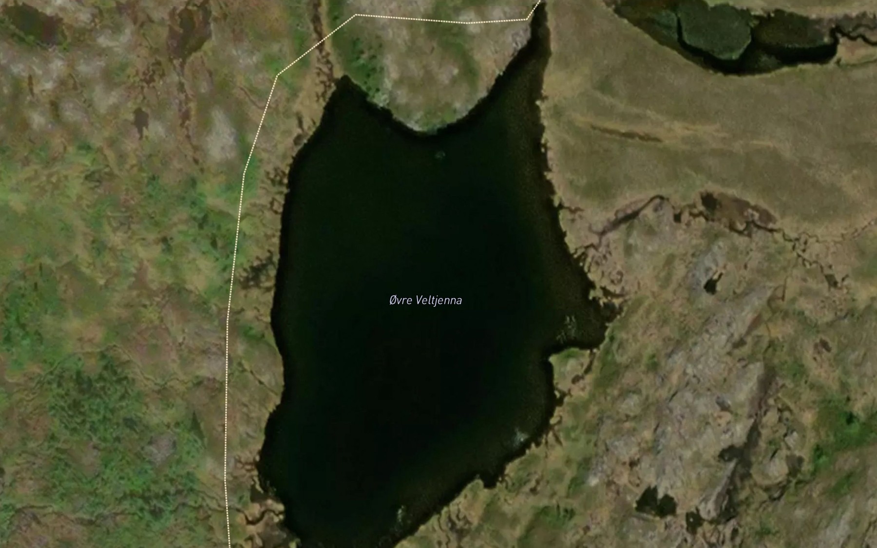 Satellite map of the Ovre Veltjenna