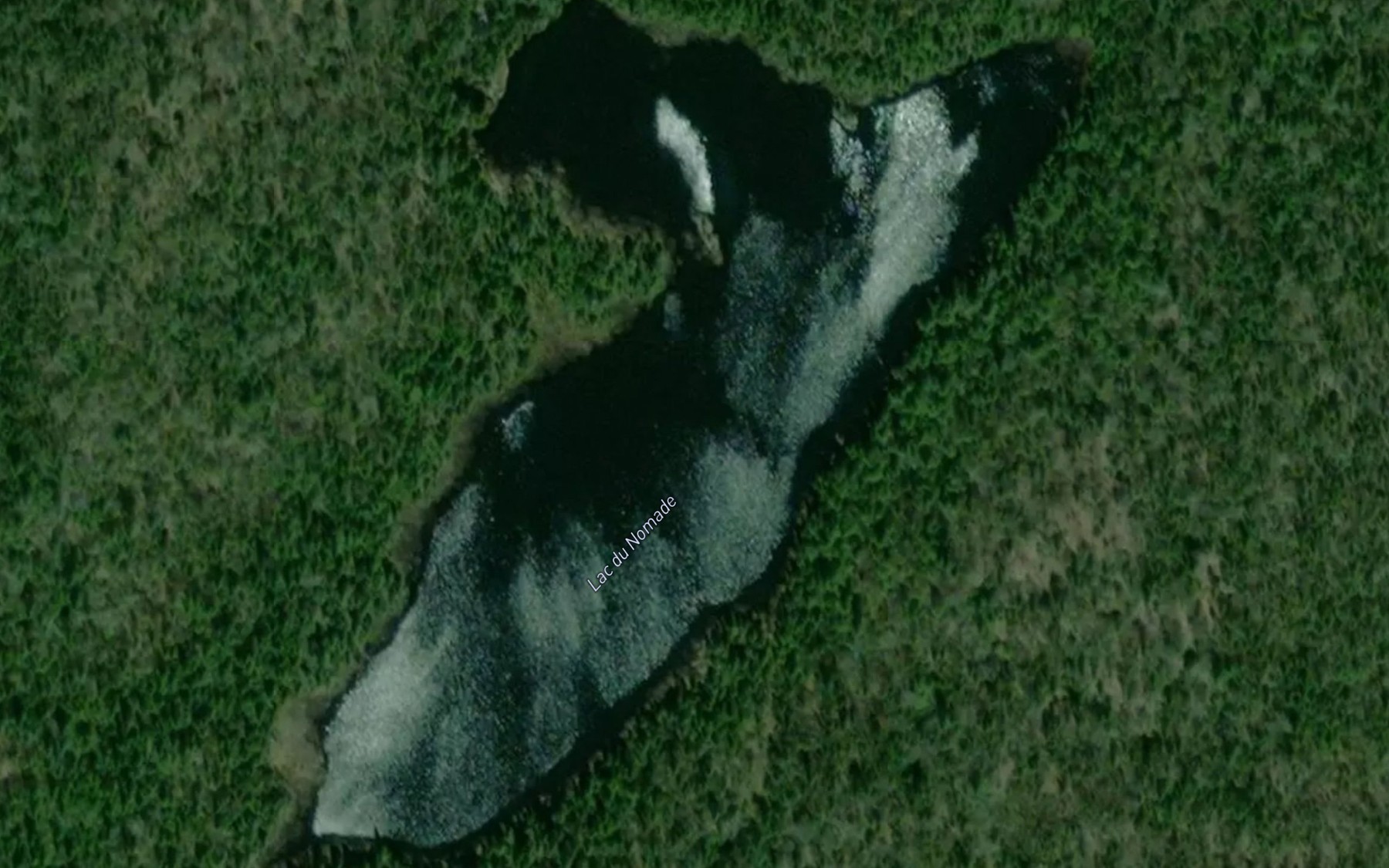 Satellite map of the Lac du Nomade