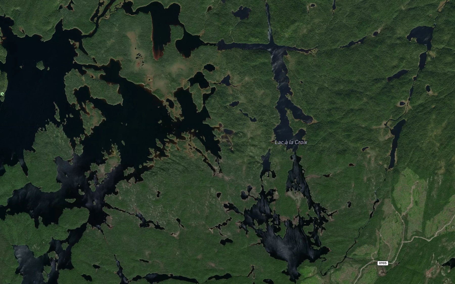 Satellite map of the Lac a la Croix