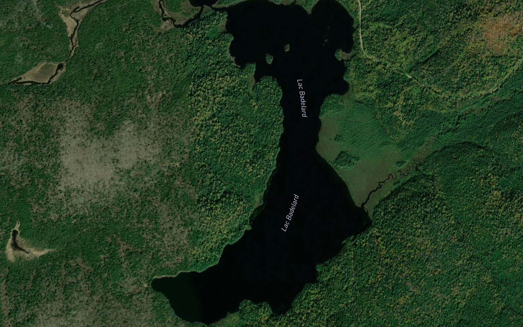 Satellite map of the Lac Badelard