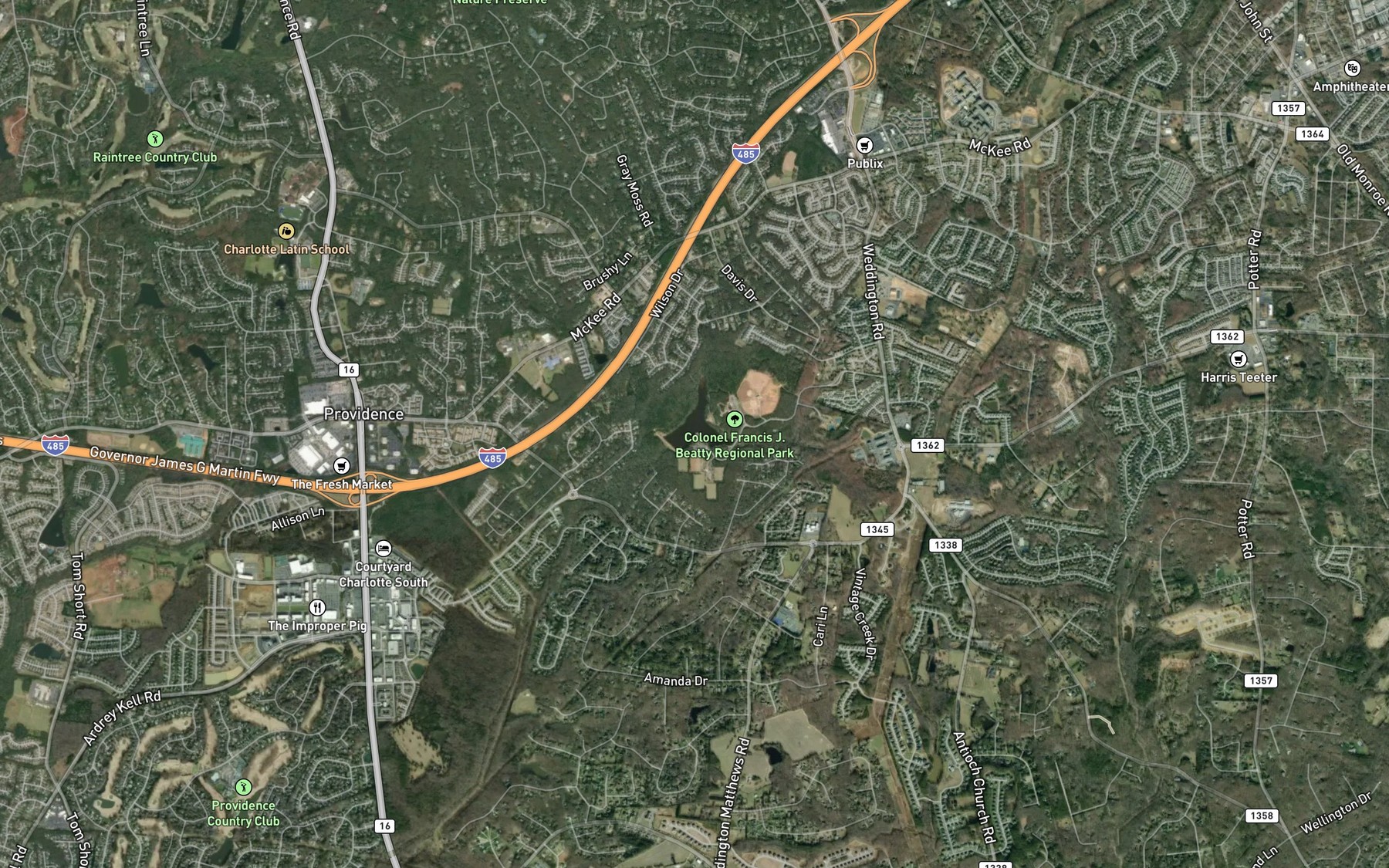 Satellite map of the Spot 4