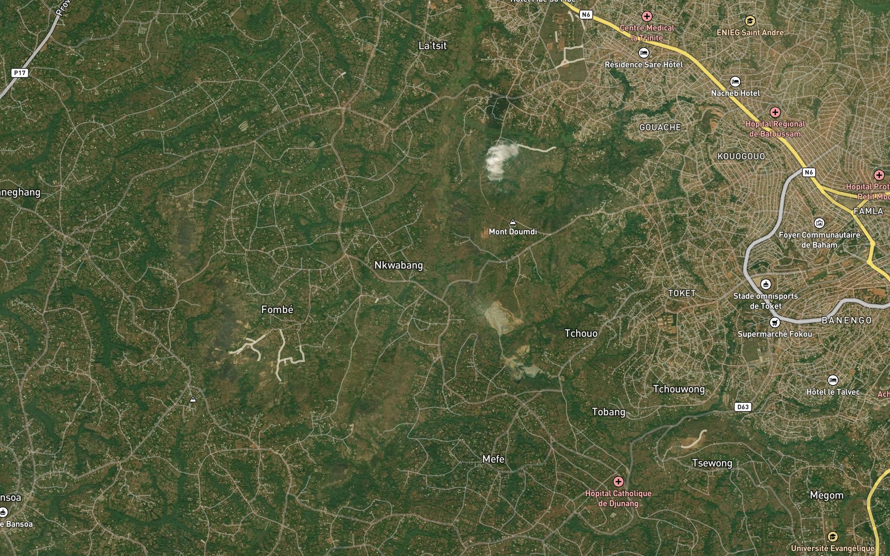 Satellite map of the Mabe