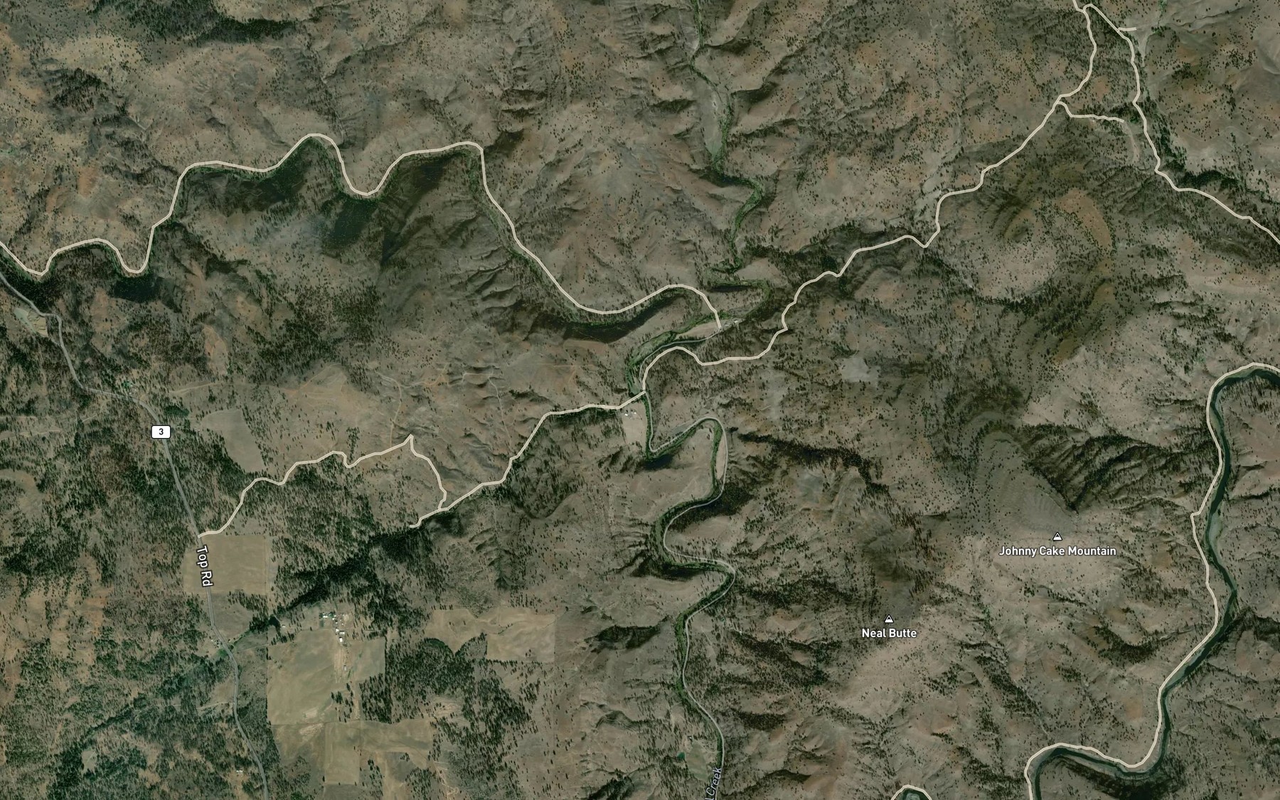 Satellite map of the Fern Creek