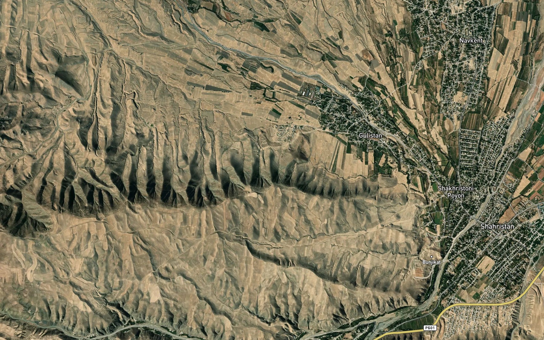 Satellite map of the Dzhenishke