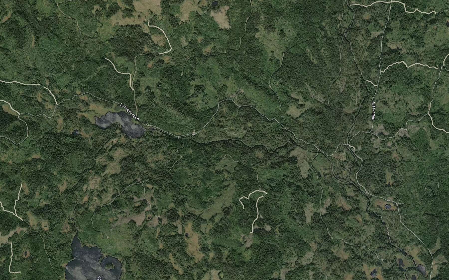 Satellite map of the Hogfossen