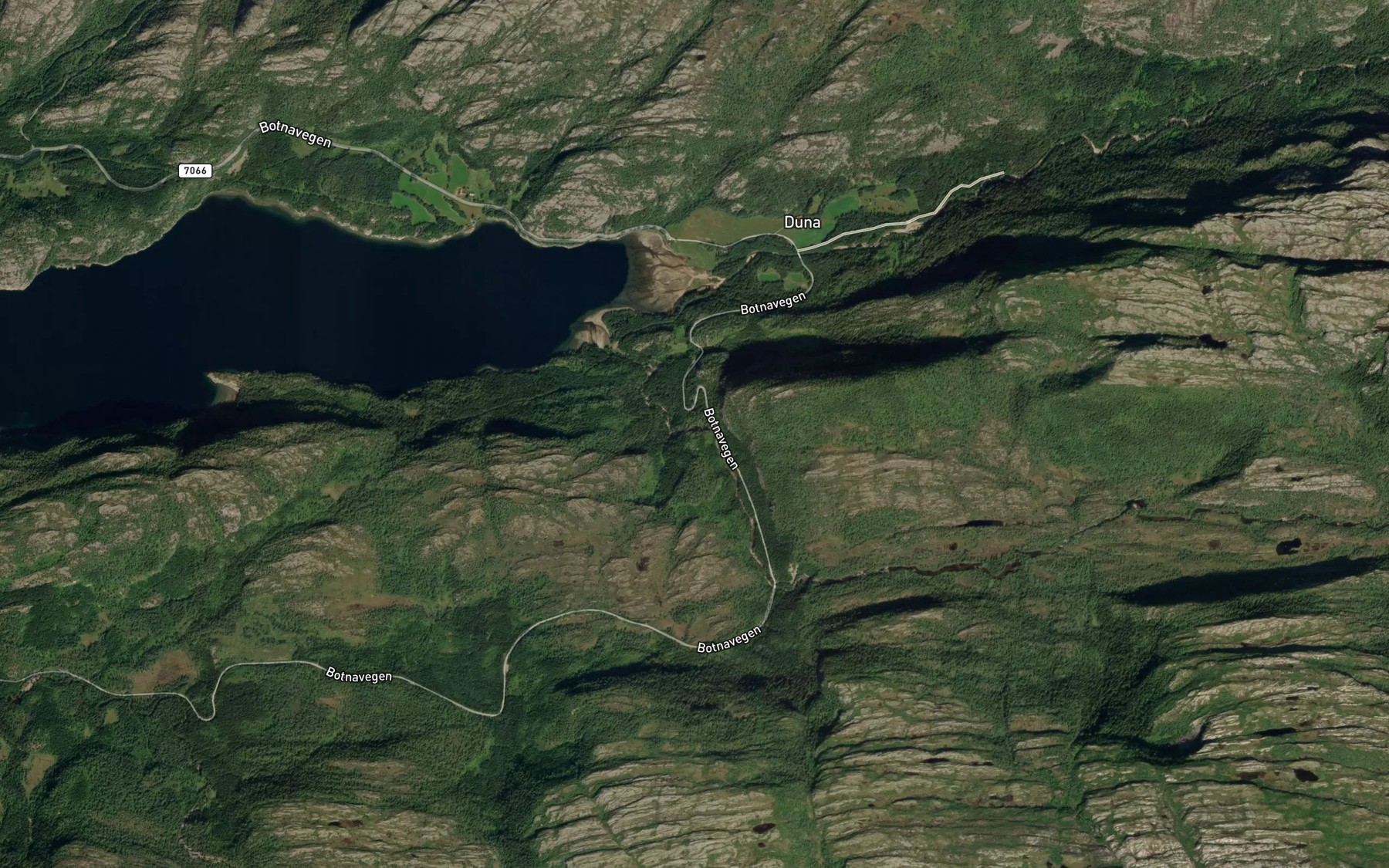 Satellite map of the Ekorndalselva