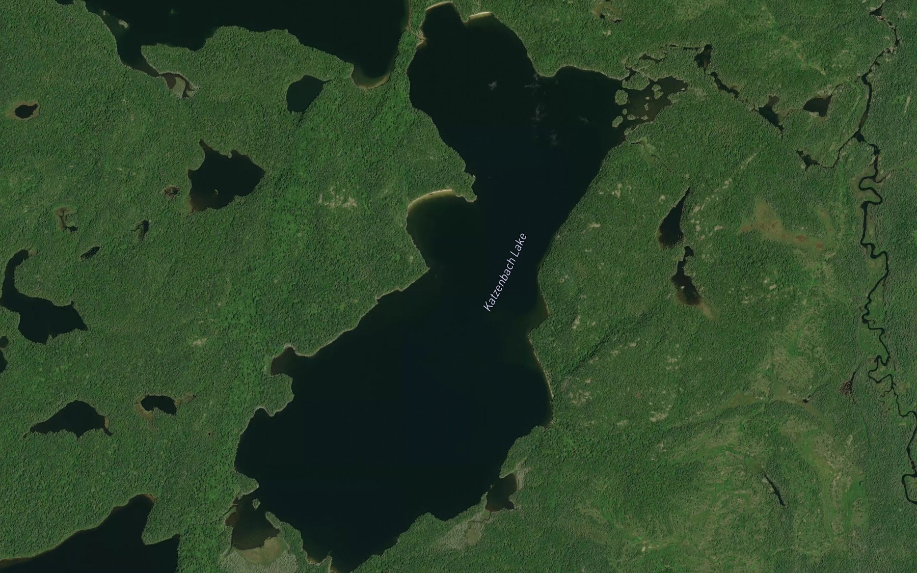 Satellite map of the Katzenbach Lake