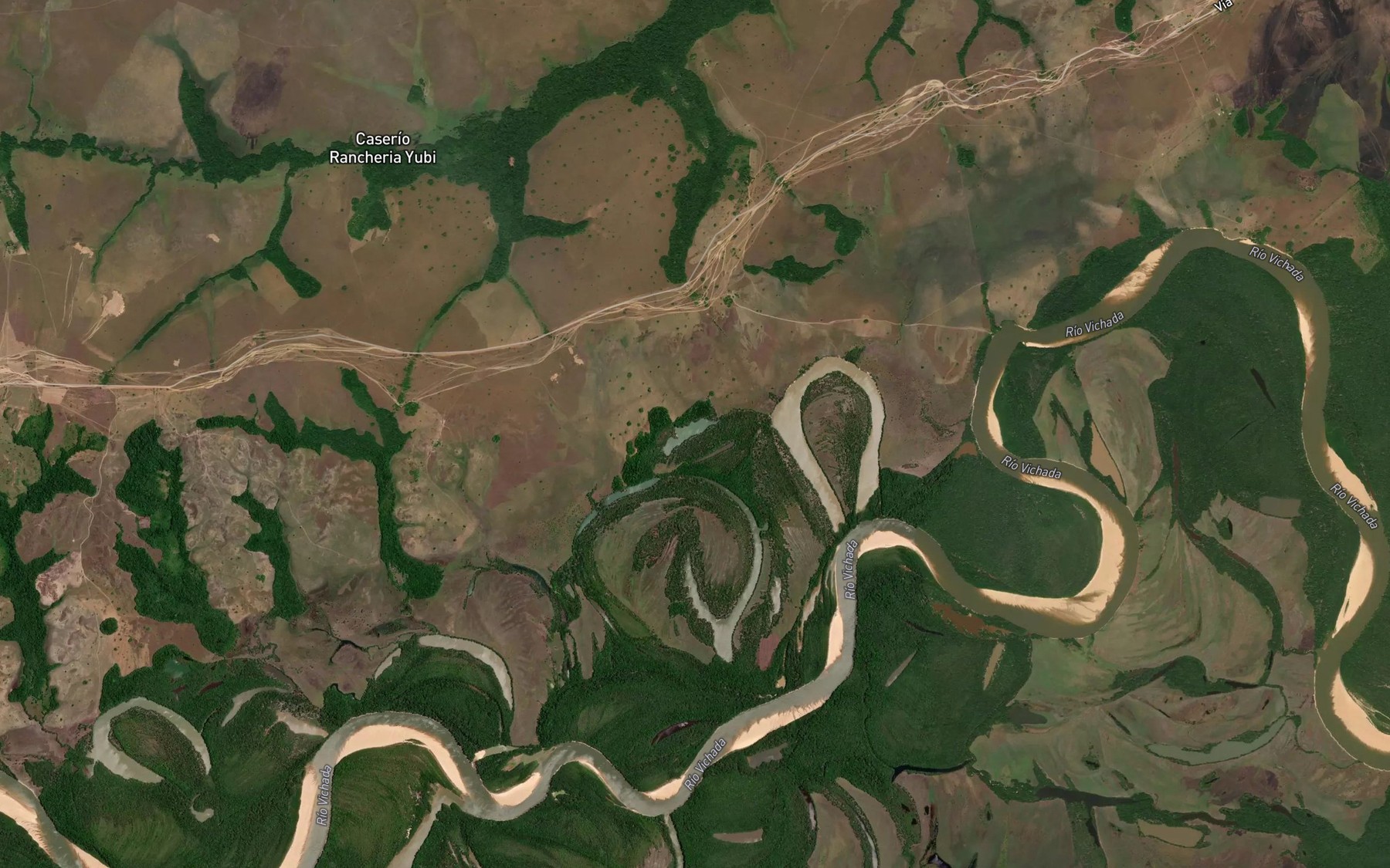 Satellite map of the Laguna Aiba
