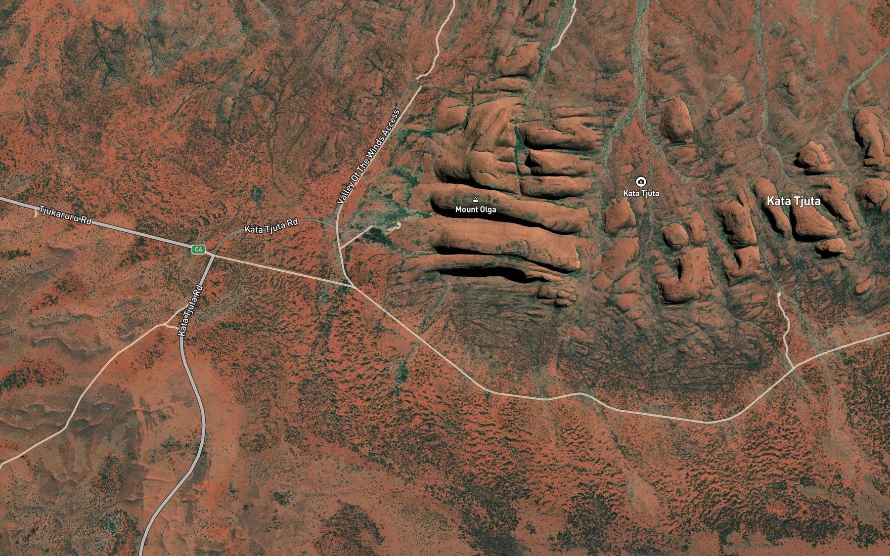 Satellite map of the Felix Spring