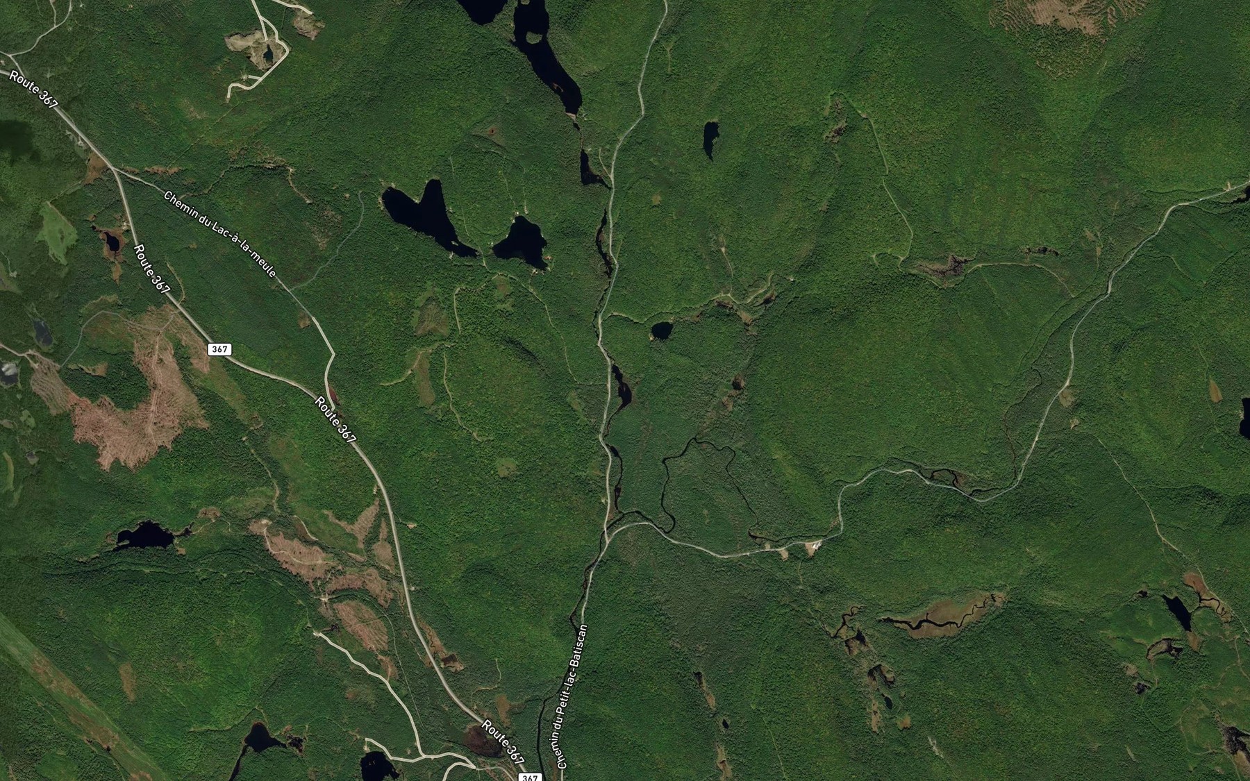 Satellite map of the Lac de la Chute