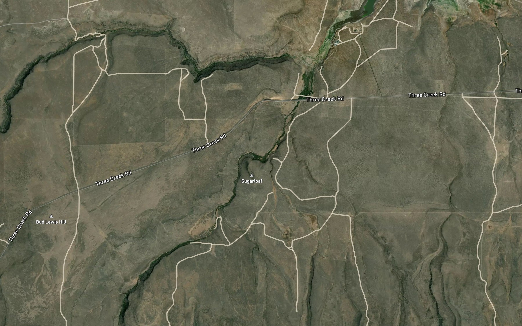 Satellite map of the Mauldin Springs