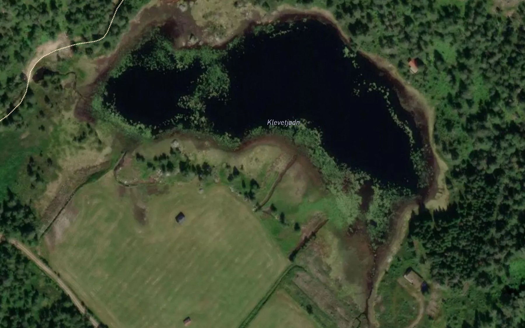 Satellite map of the Klevetjorn