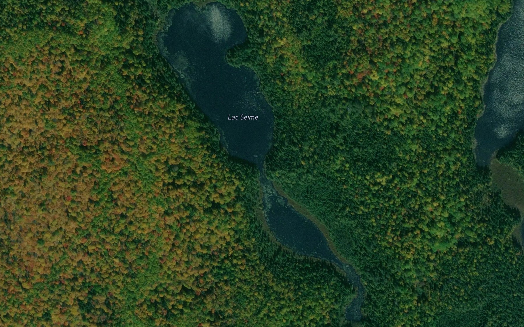 Satellite map of the Lac Seime