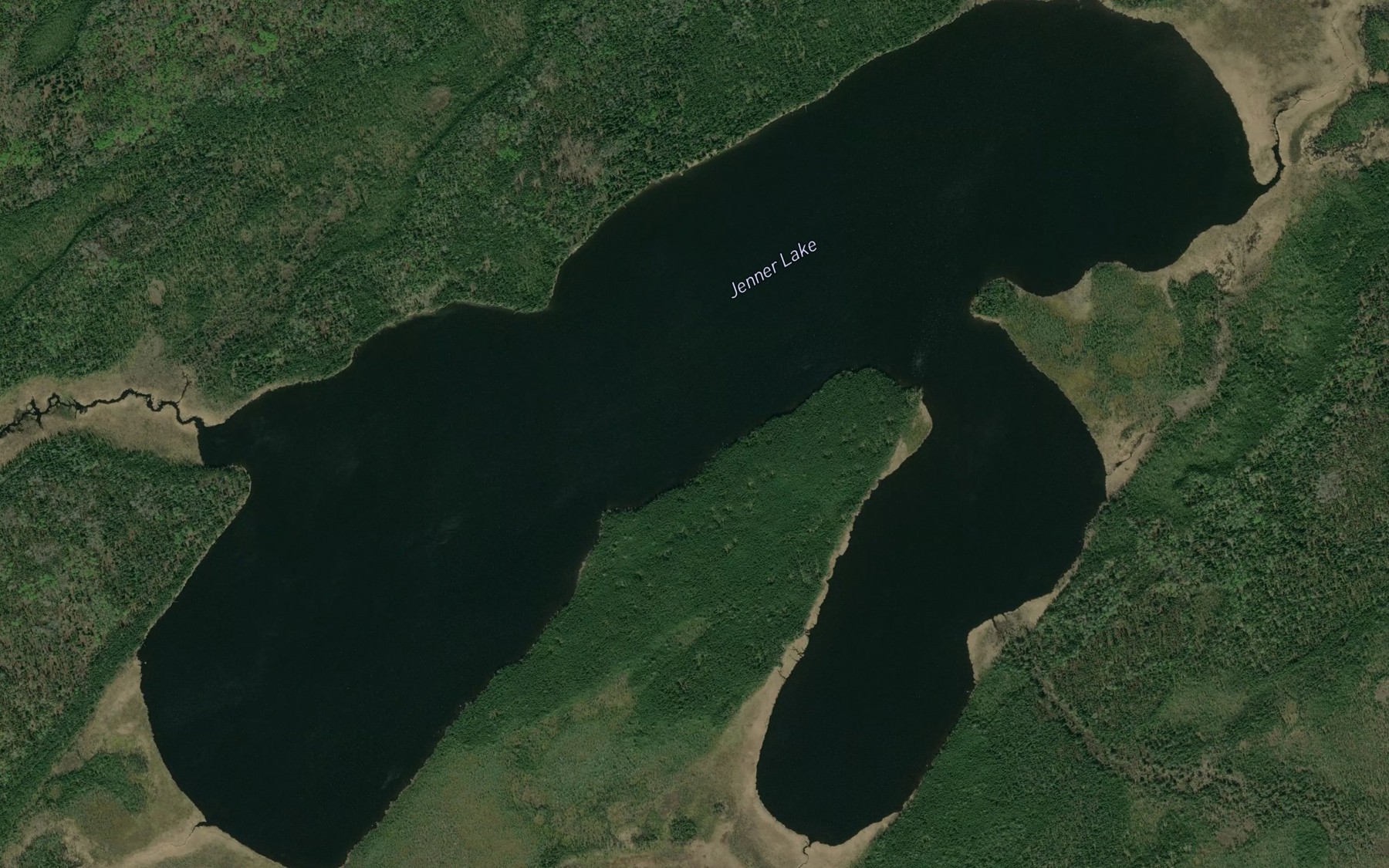 Satellite map of the Jenner Lake