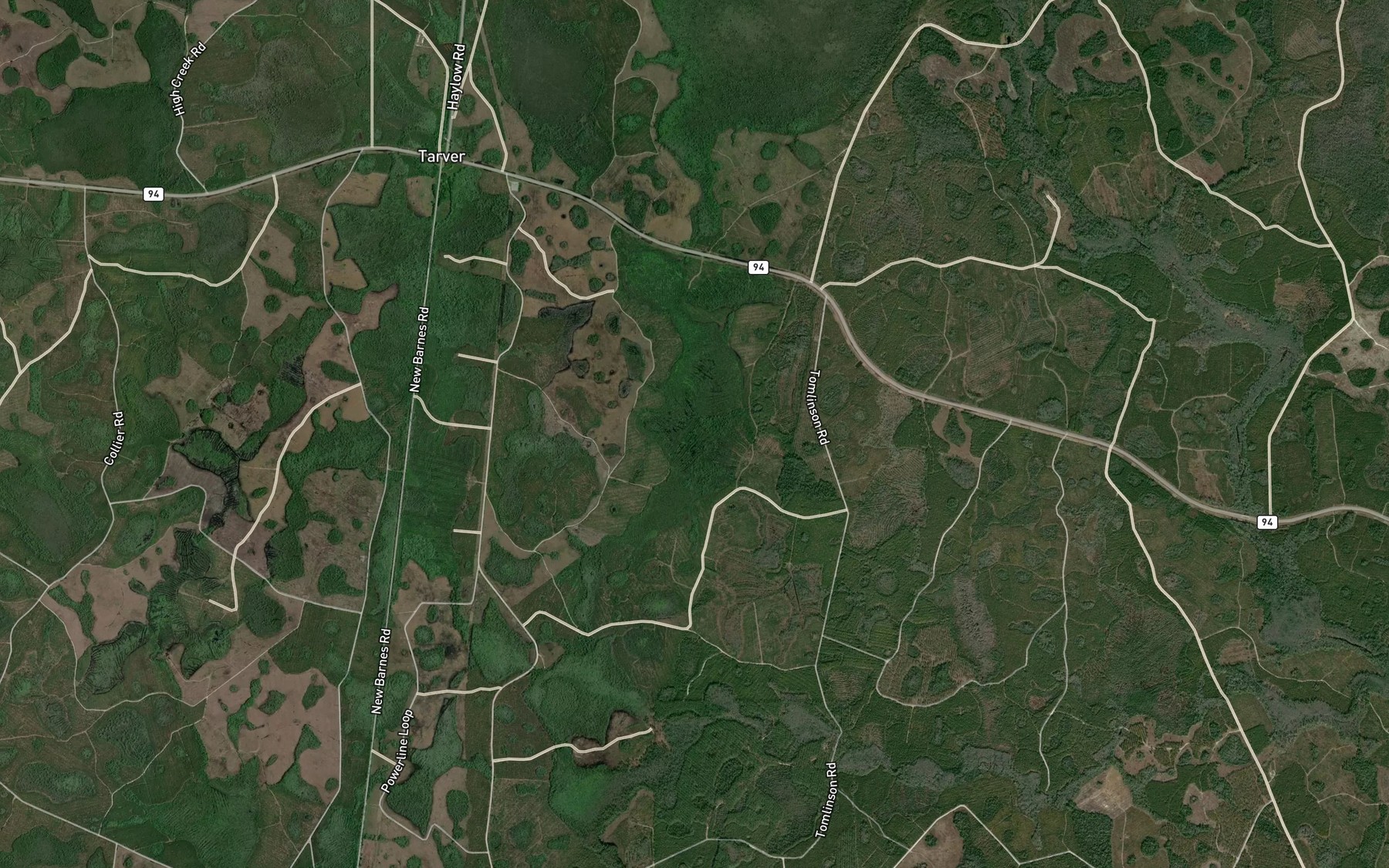 Satellite map of the Foul Pond