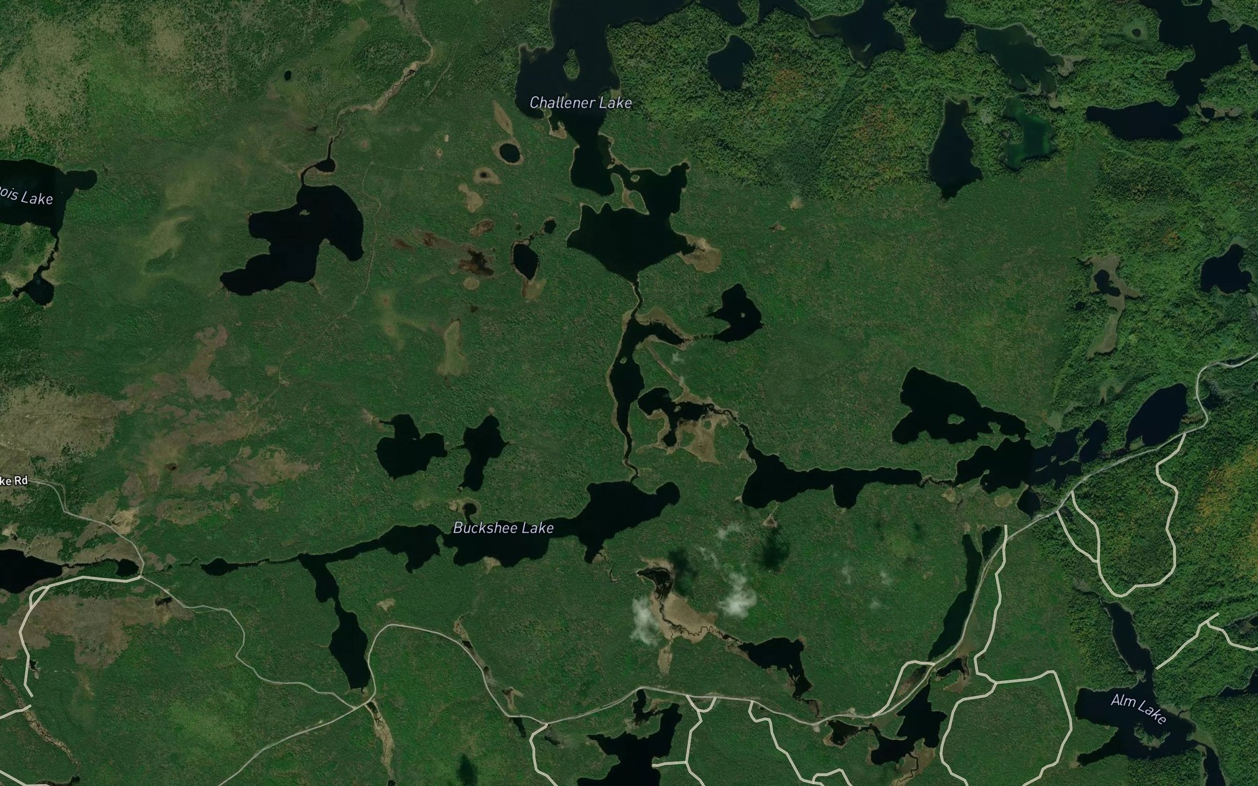 Satellite map of the Jigaboo Lake