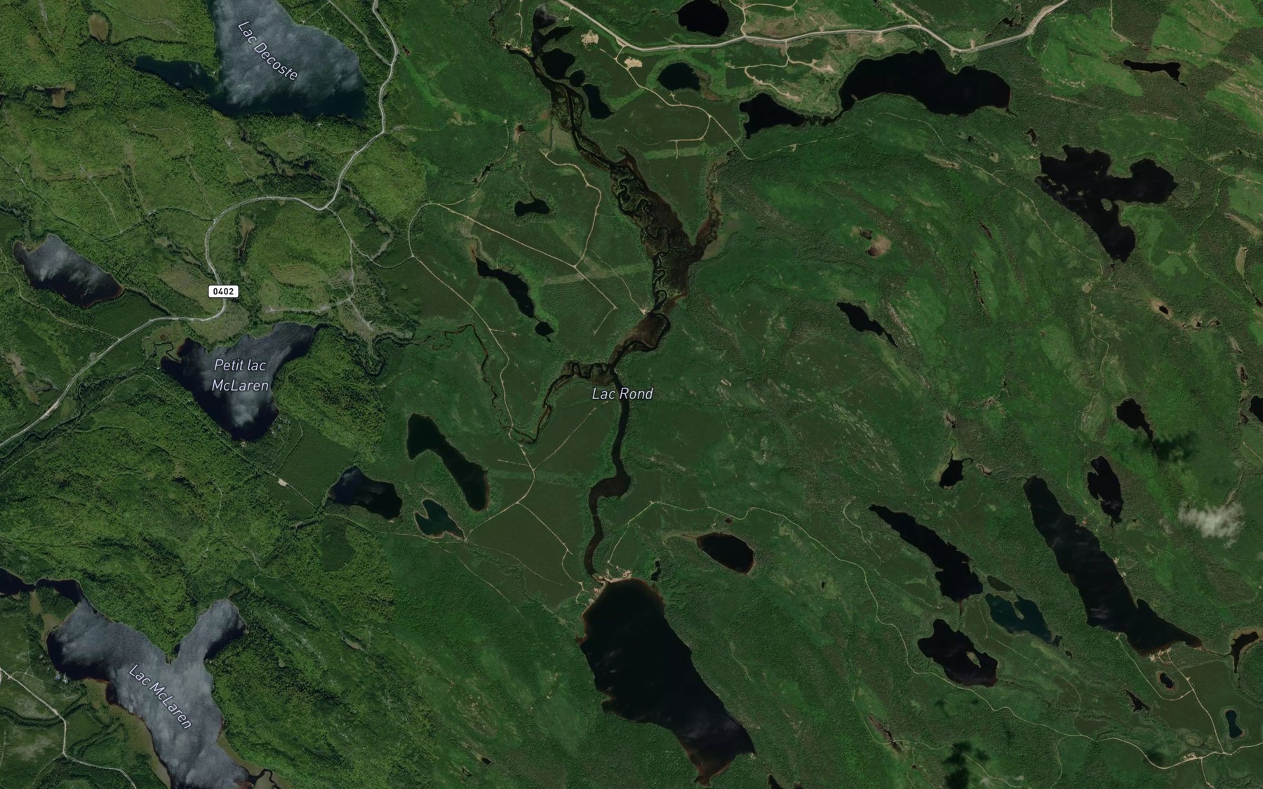 Satellite map of the Lac Rond