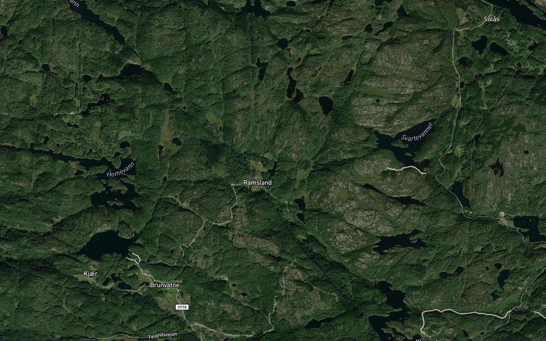 Satellite map of the Dorvannet