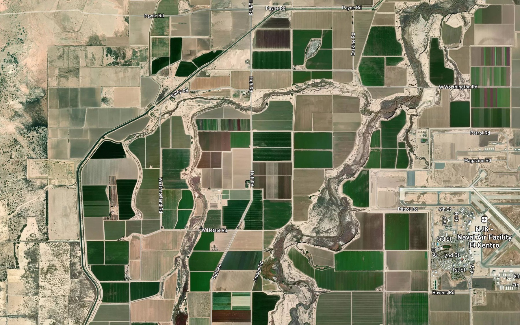Satellite map of the Salt Creek Drain One A
