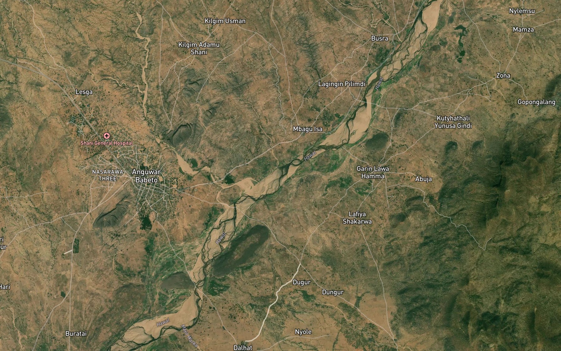 Satellite map of the Mayel Shumalele