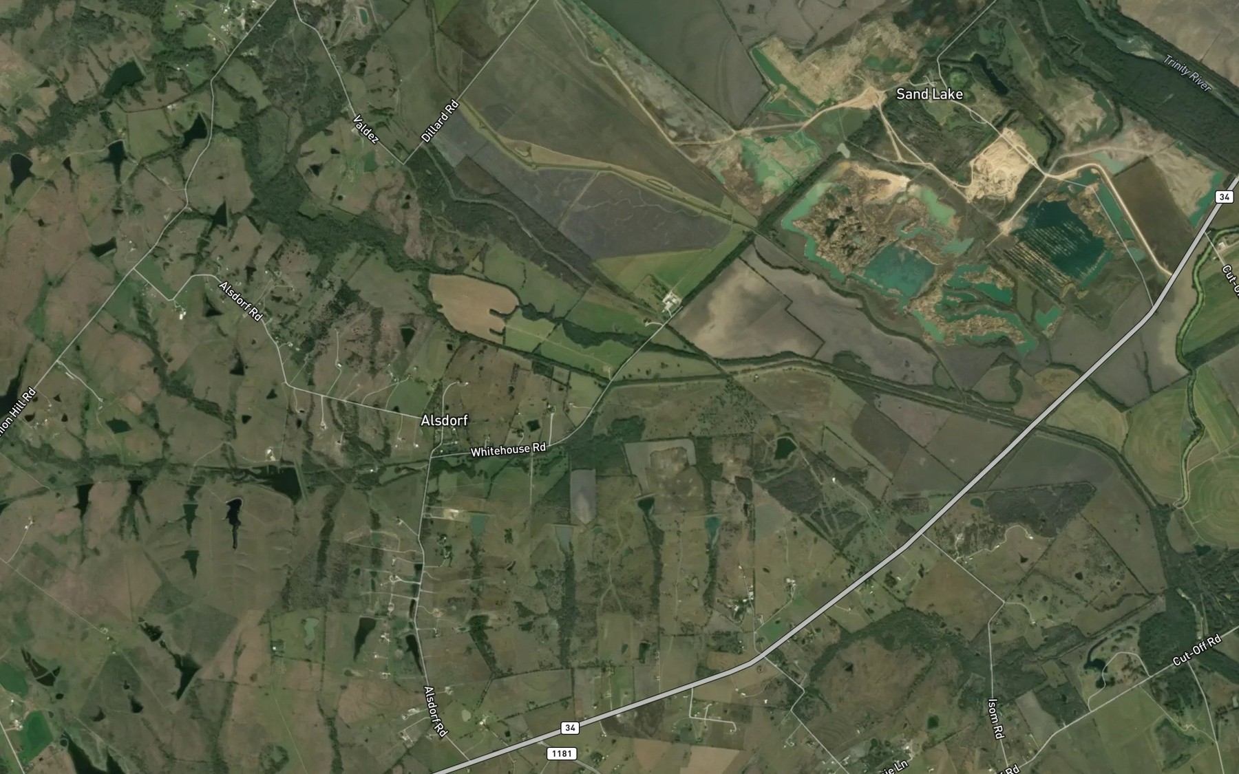 Satellite map of the Hare Prong