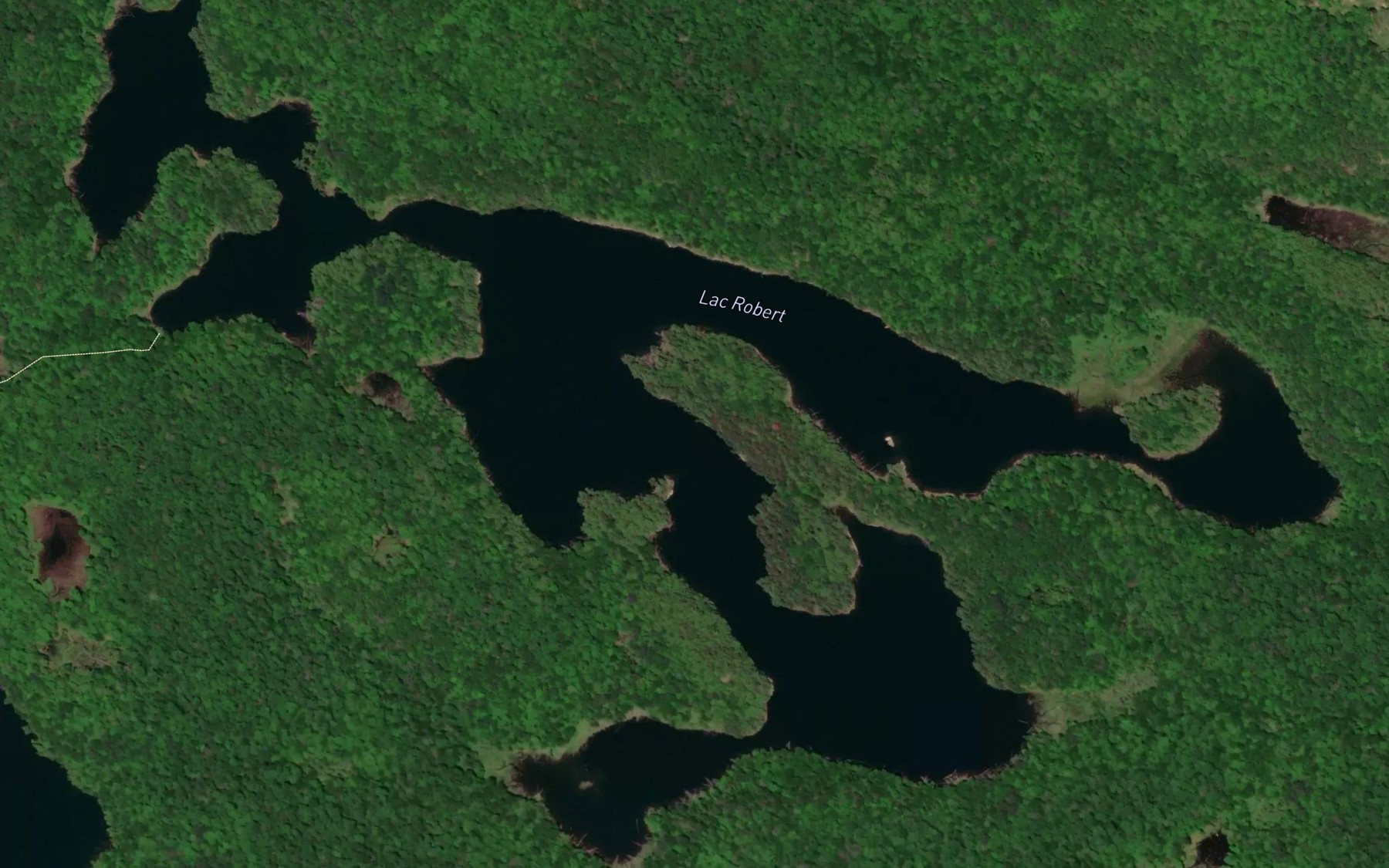 Satellite map of the Lac Robert