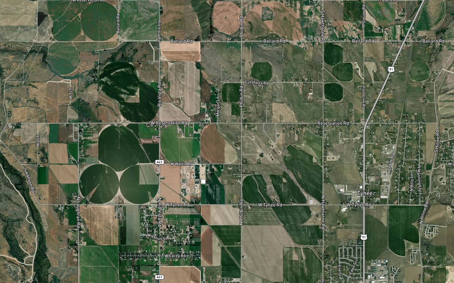 Satellite map of the DuBois Lateral